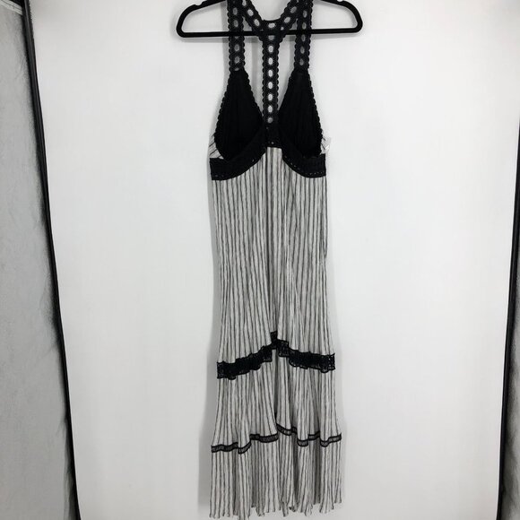 Anthropologie Lilka Black & White Striped Maxi Y-Back Dress ~XS - Picture 4 of 16